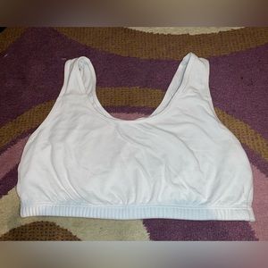 Set of 2 Fruit of the Loom Woman's Sports Bras in White and Gray --- Size 38